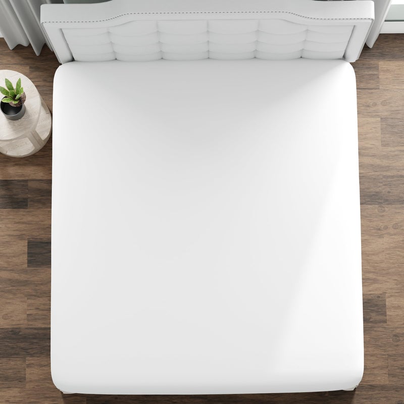 Fresh Ideas Fitted Vinyl Mattress Protector, Waterproof, Hypoallergenic, 14" Pockets, King - Image 5